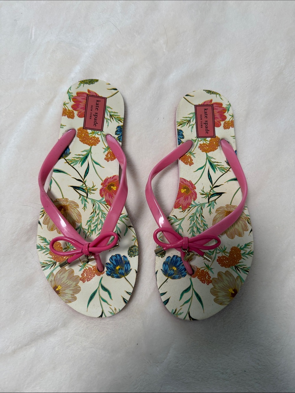 kate spade Pink Floral Bow Sandals